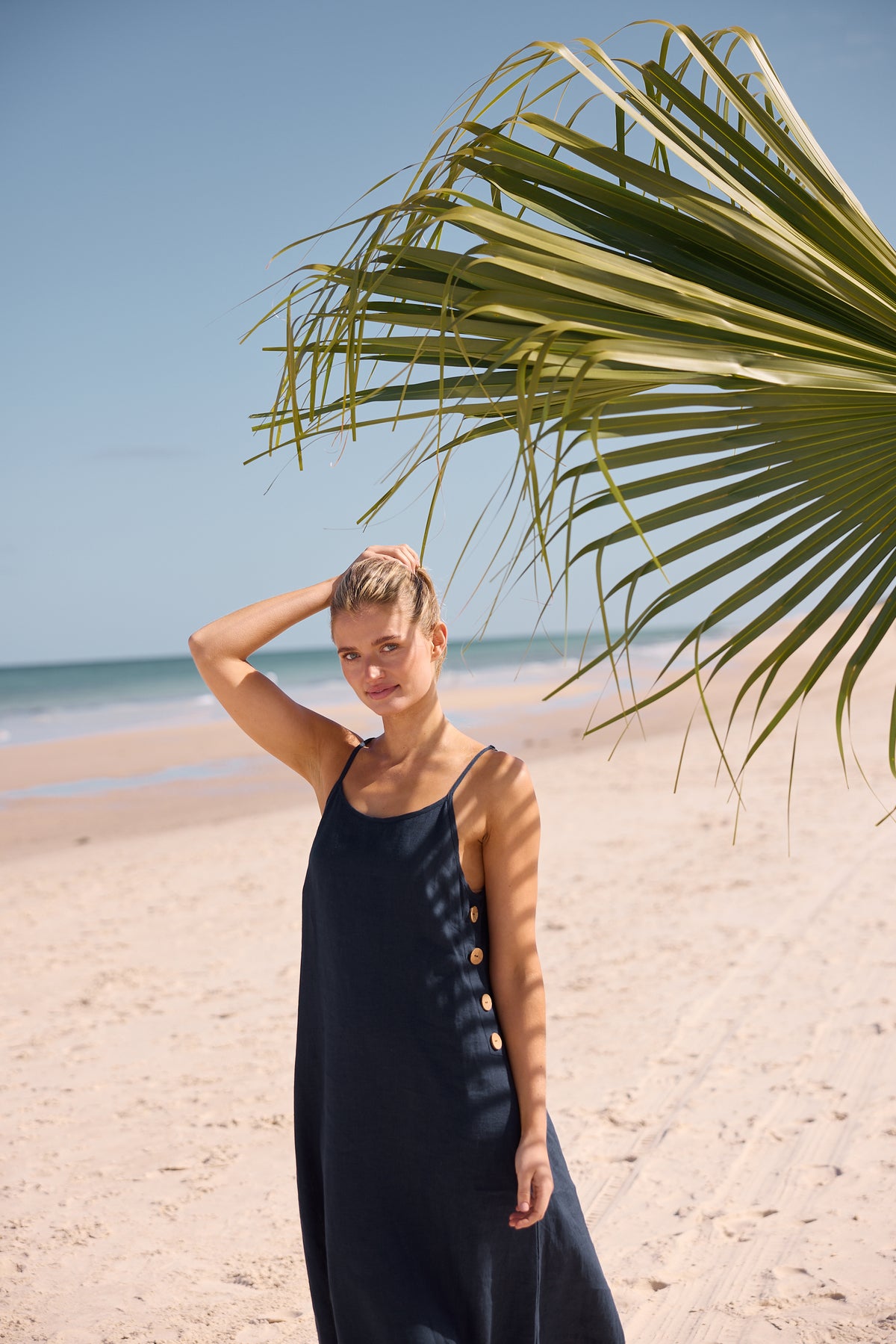 Cliffside Maxi - Navy Linen