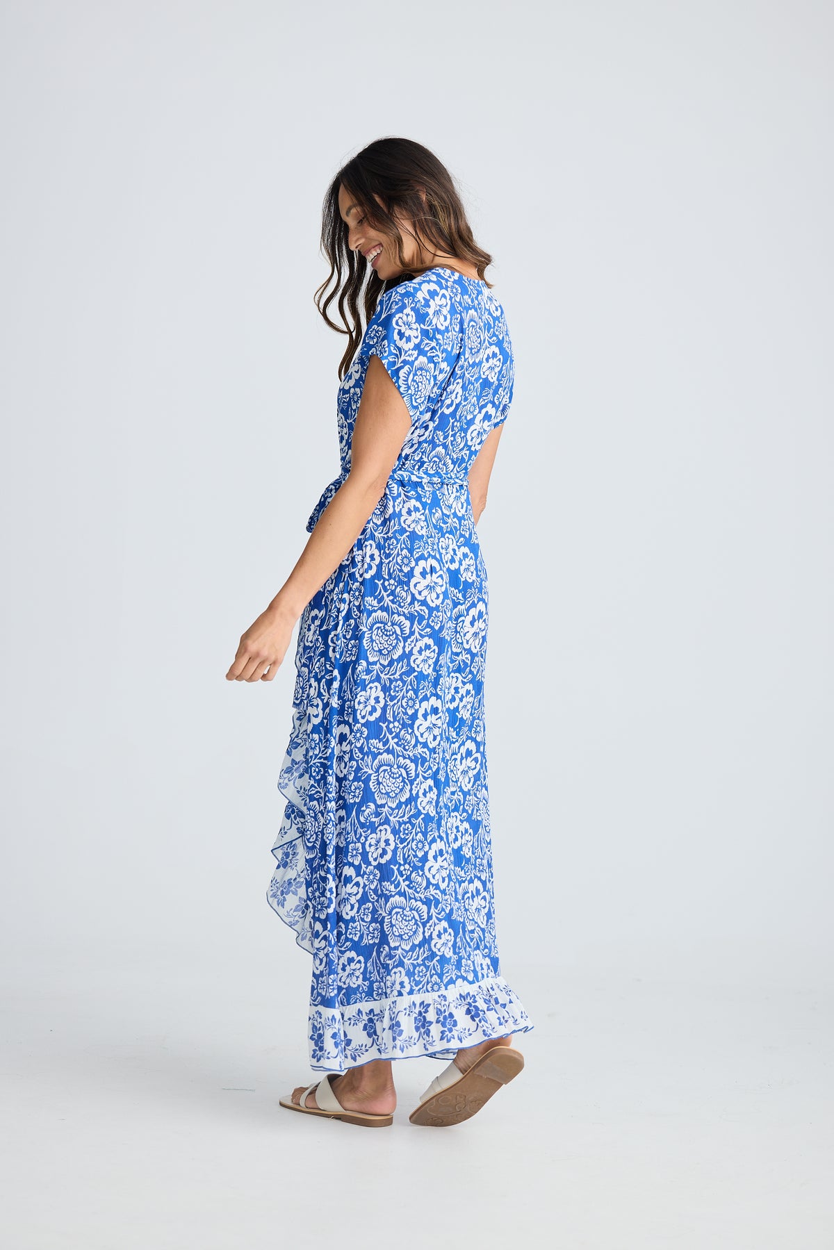 Lotus Wrap Dress - Ocean Paradise Print
