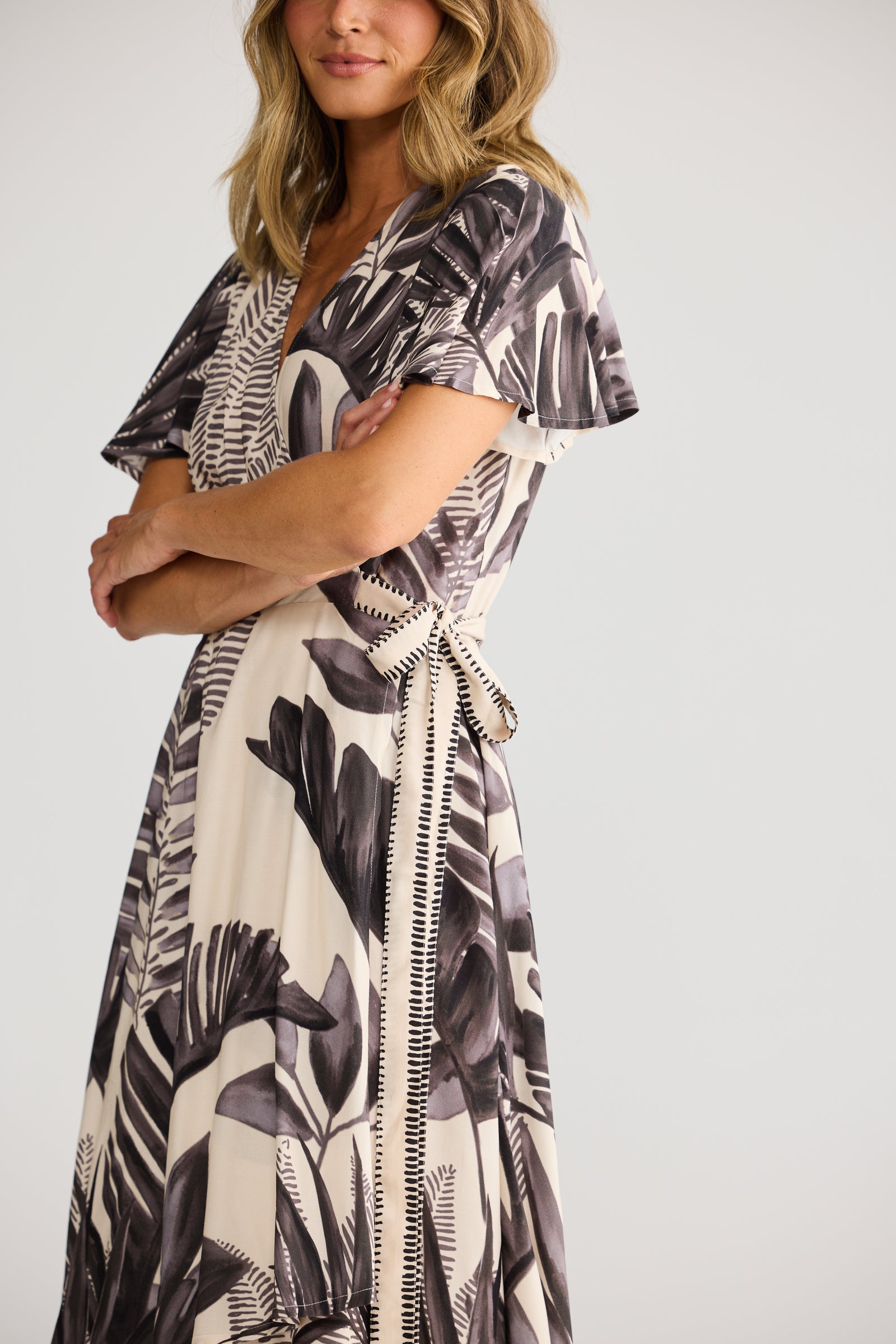 Solara Dress - Sunset Palms