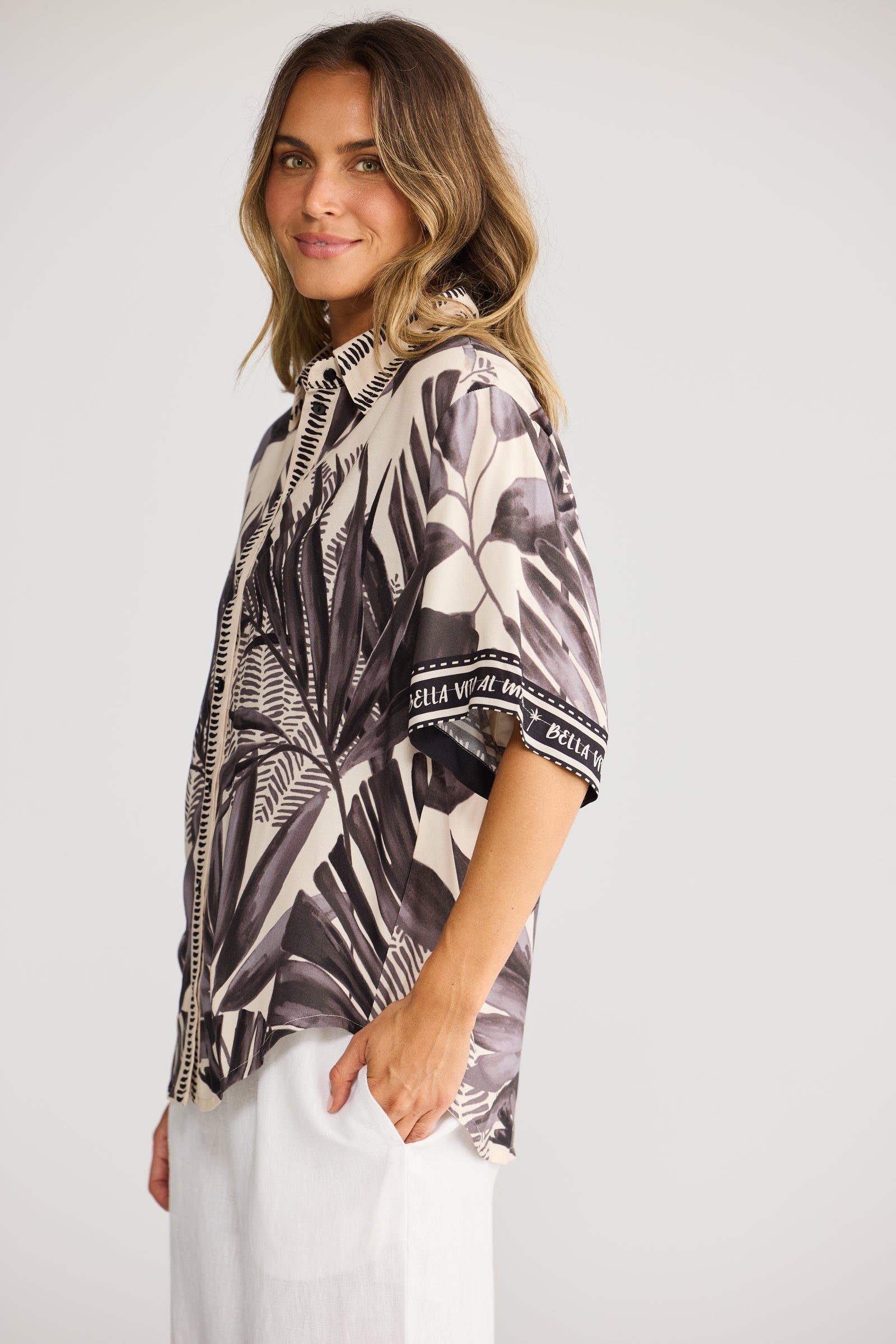 Playa Shirt - Sunset Palms