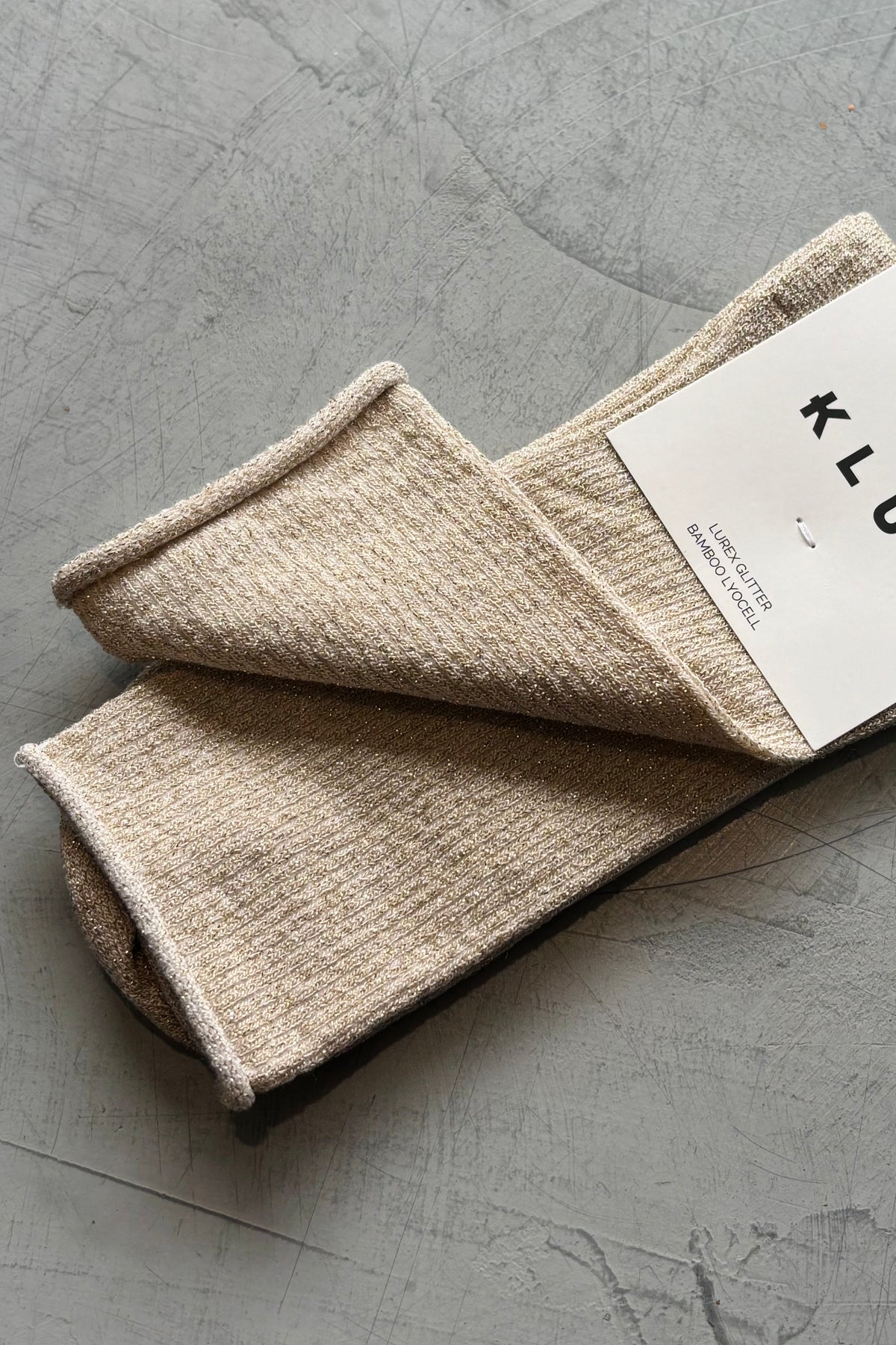 KLUE Glitter Lurex socks | Beige