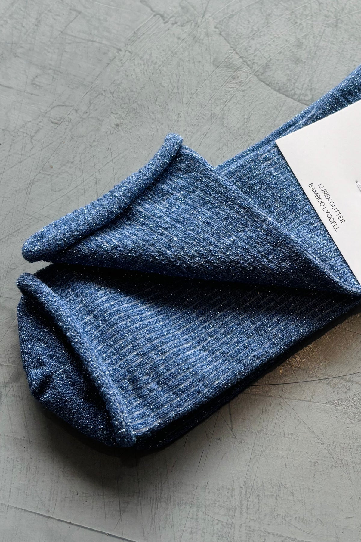 KLUE Glitter Lurex socks | Mineral Blue