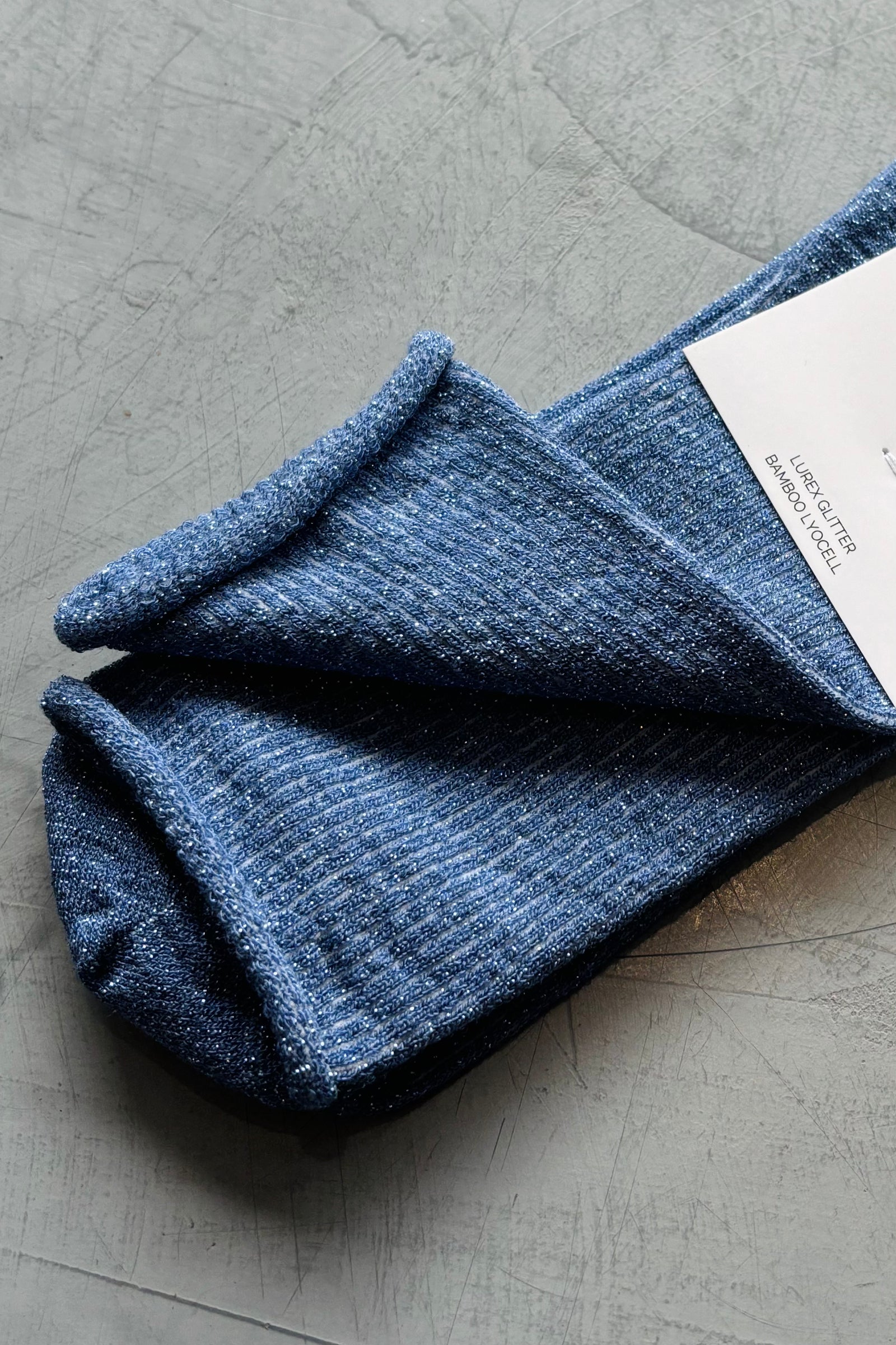 KLUE Glitter Lurex socks | Mineral Blue