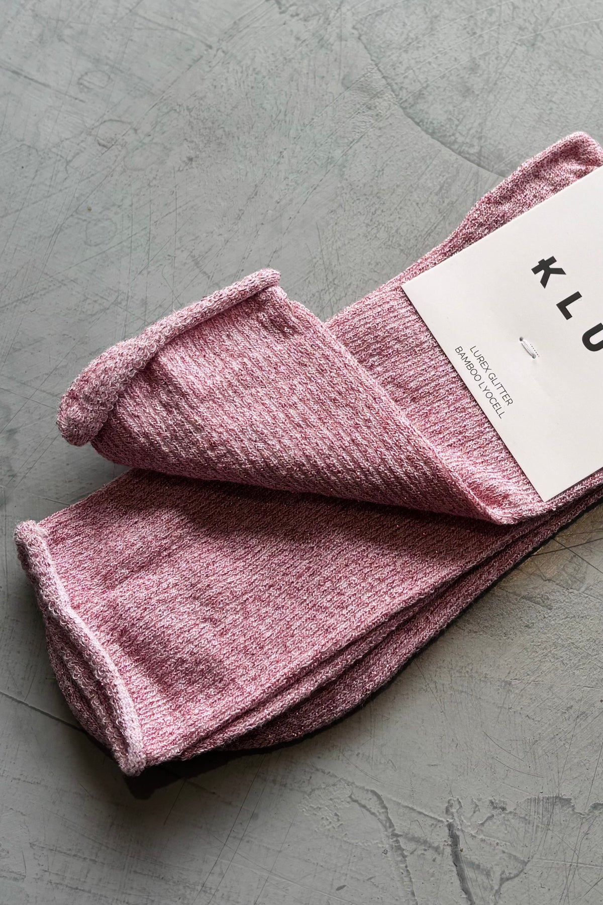 KLUE Glitter Lurex socks | Pink