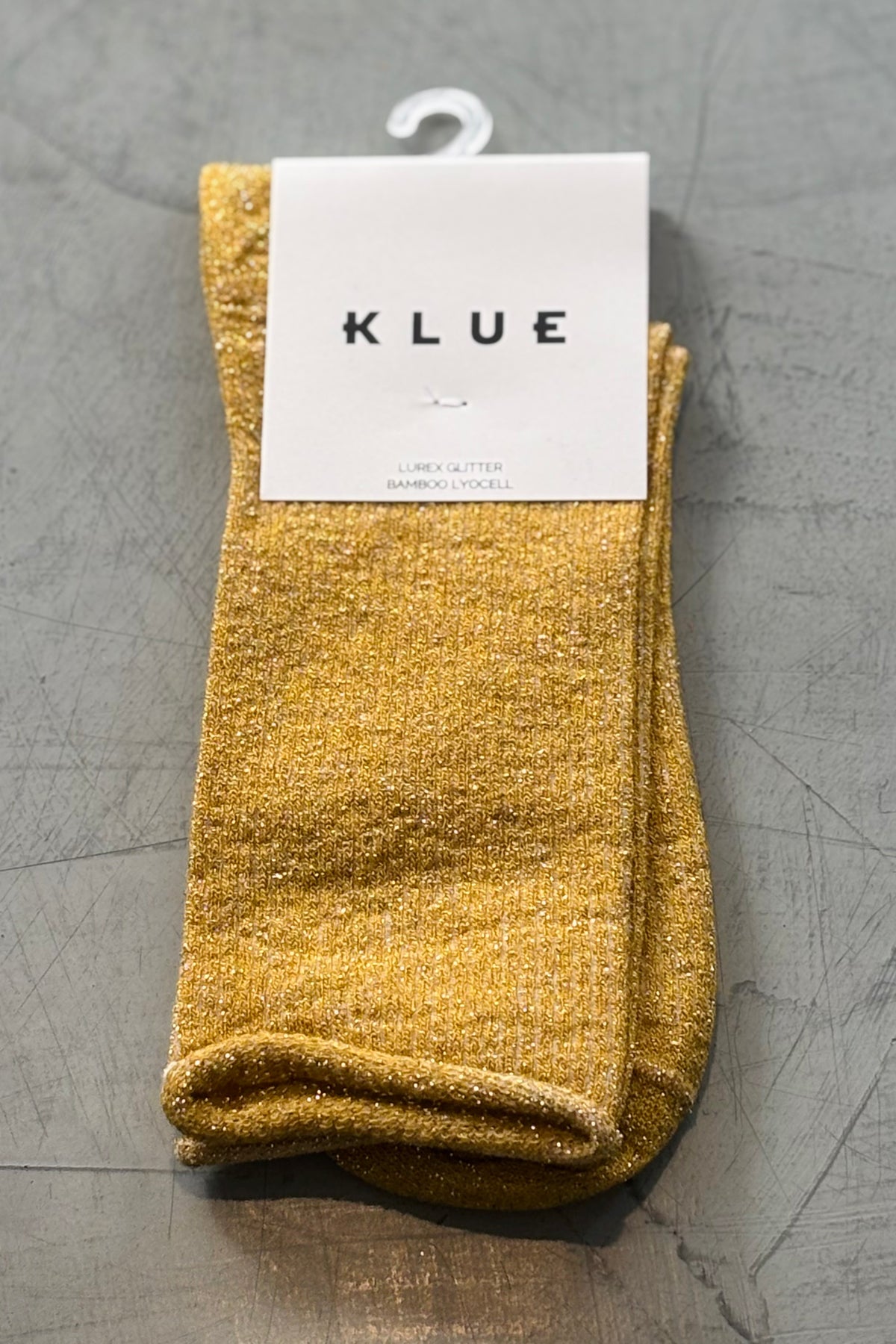 KLUE Glitter Lurex socks | Mustard