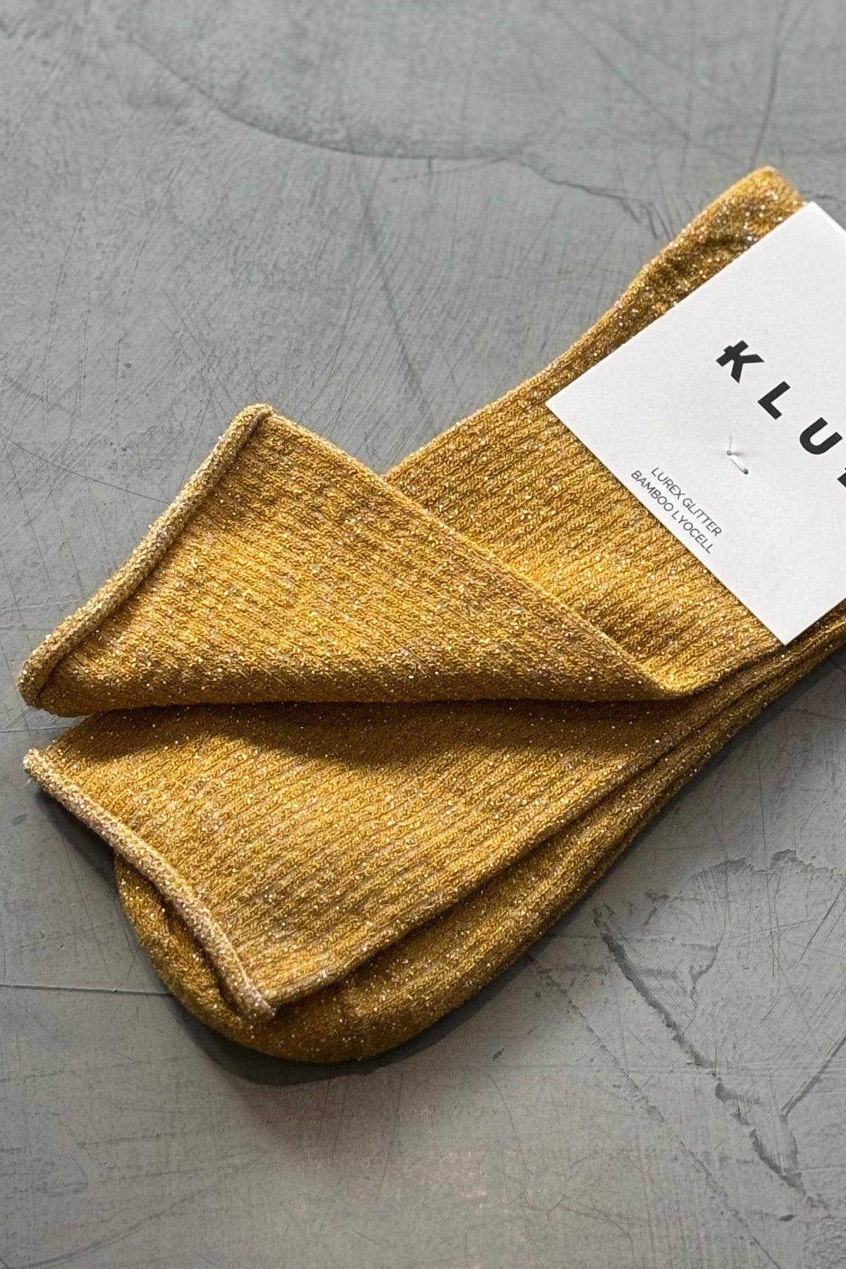 KLUE Glitter Lurex socks | Mustard