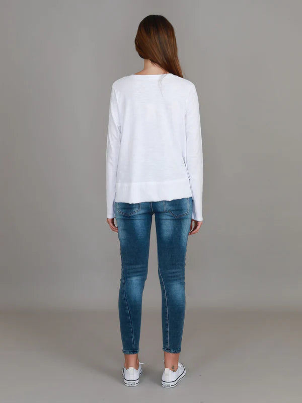 Sonya Long Sleeve T Shirt - White