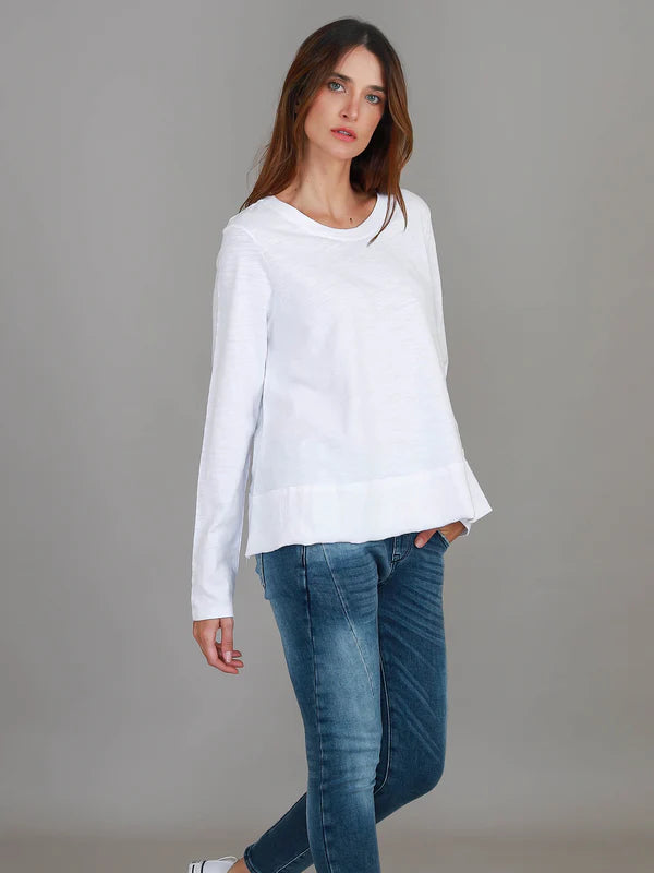 Sonya Long Sleeve T Shirt - White