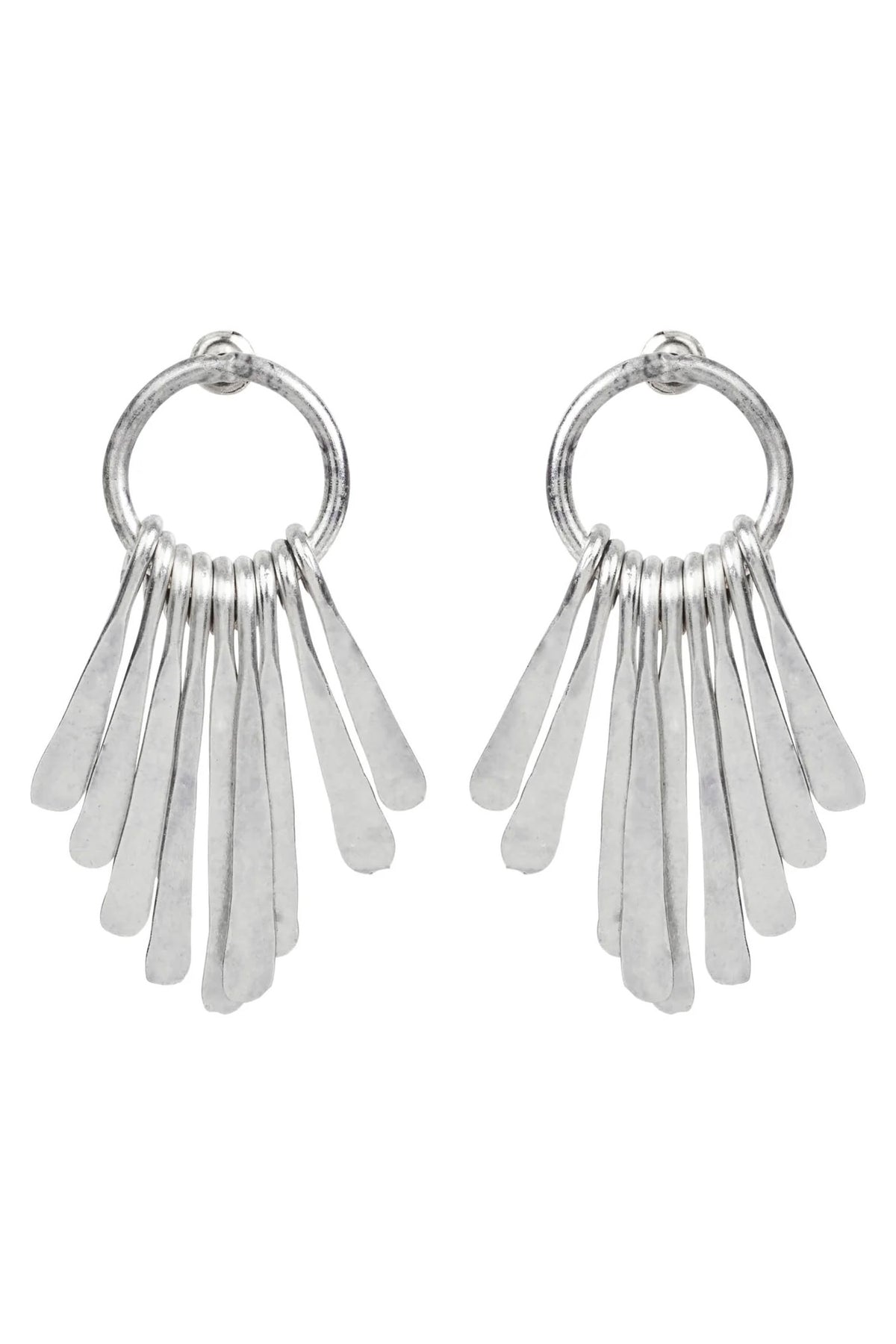 Aphrodite Fan Earring - Gold + Silver