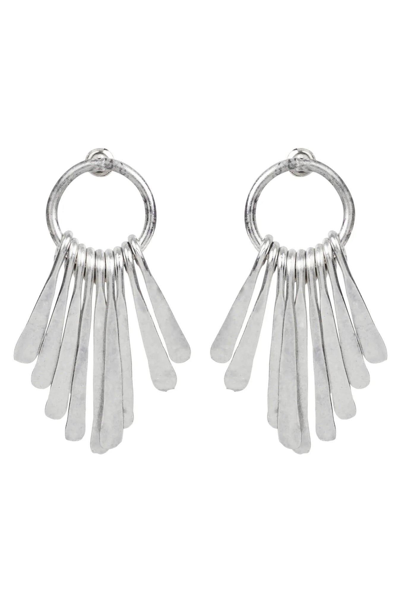 Aphrodite Fan Earring - Gold + Silver