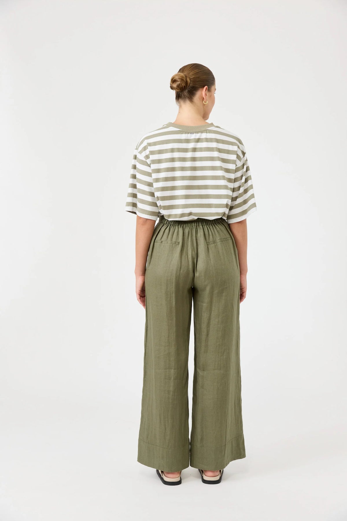 Studio Linen Pant - Khaki