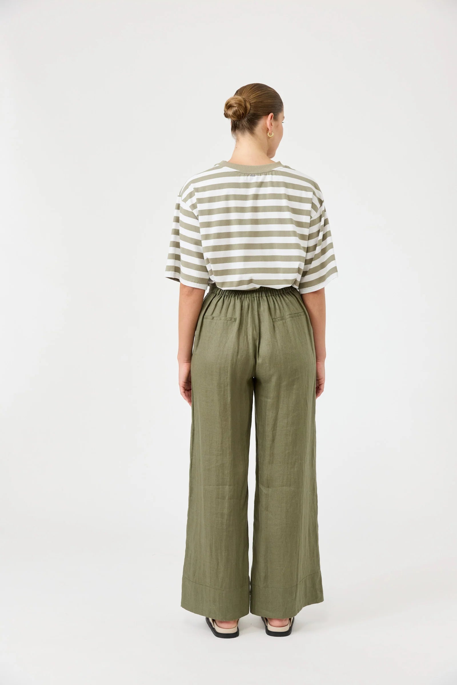 Studio Linen Pant - Khaki