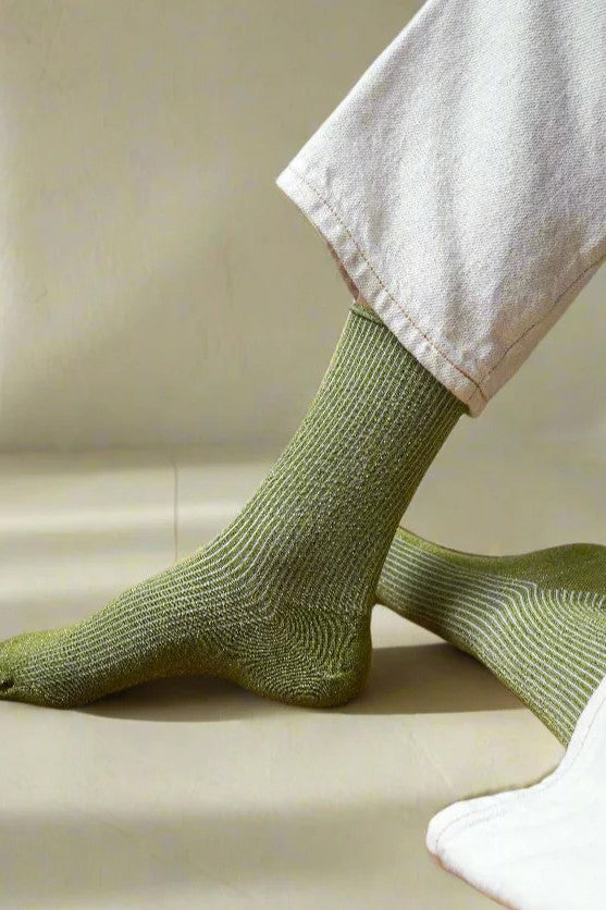 KLUE Glitter Lurex socks | Green