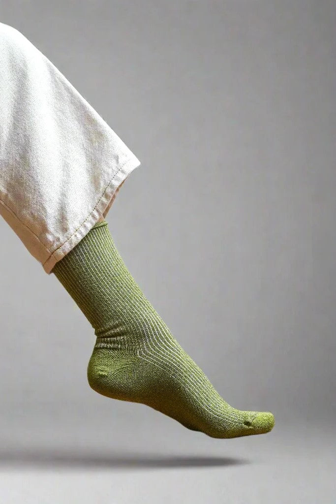 KLUE Glitter Lurex socks | Khaki Green