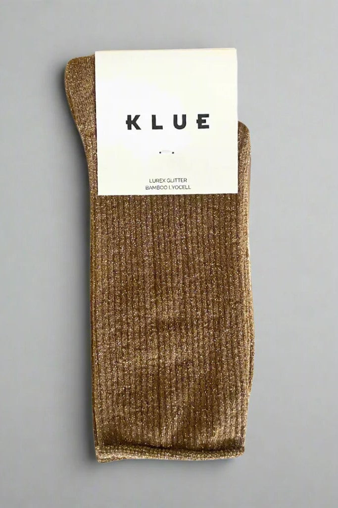 KLUE Glitter Lurex socks | Caramel