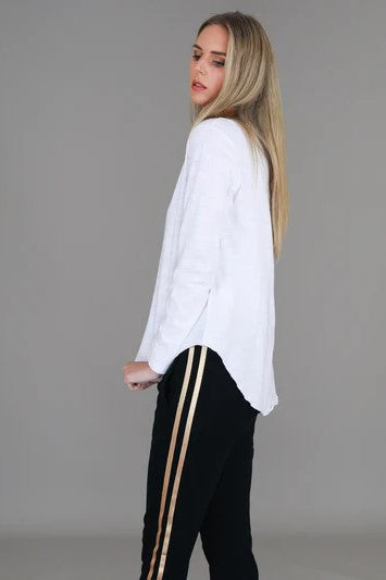 Penola Long Sleeve T Shirt - White