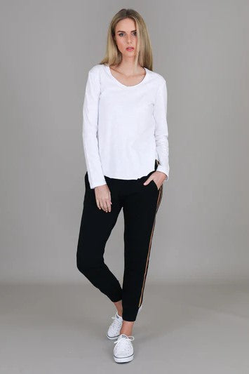 Penola Long Sleeve T Shirt - White