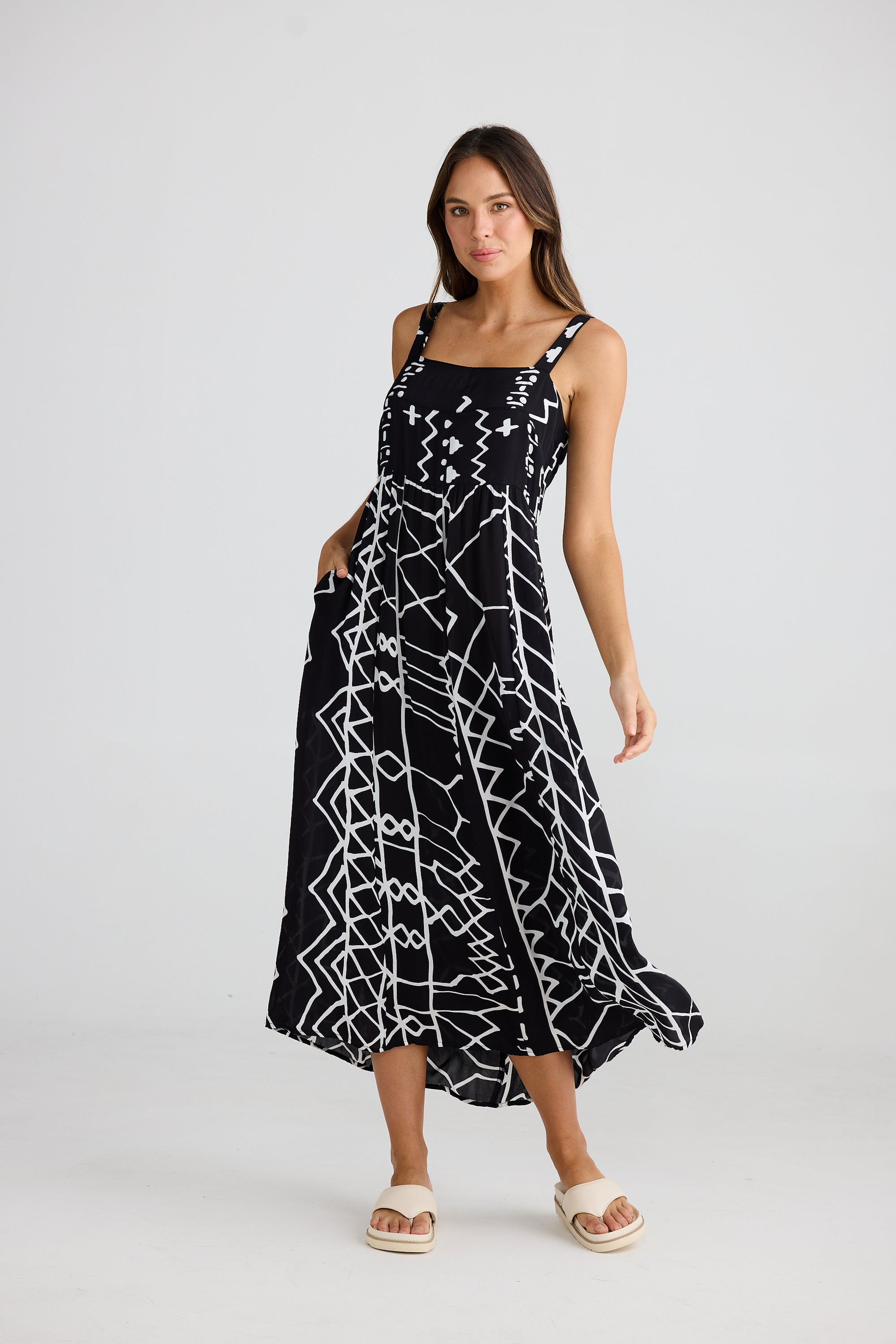 Bahama Dress - Cupro Black Indus