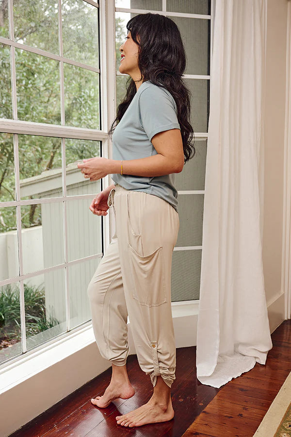 Shorter Bamboo Tee  - Steel Blue