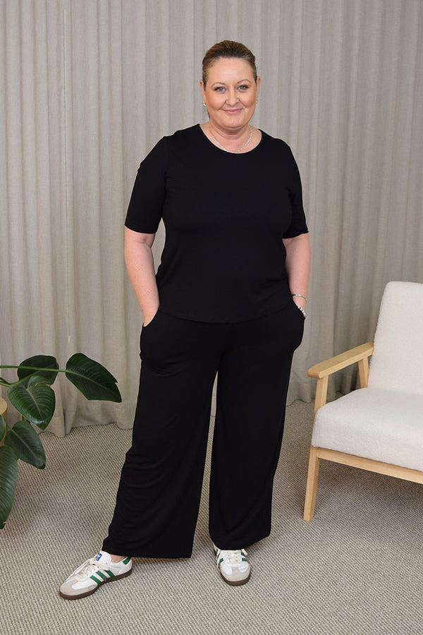Bamboo Sophie Tee  - Black