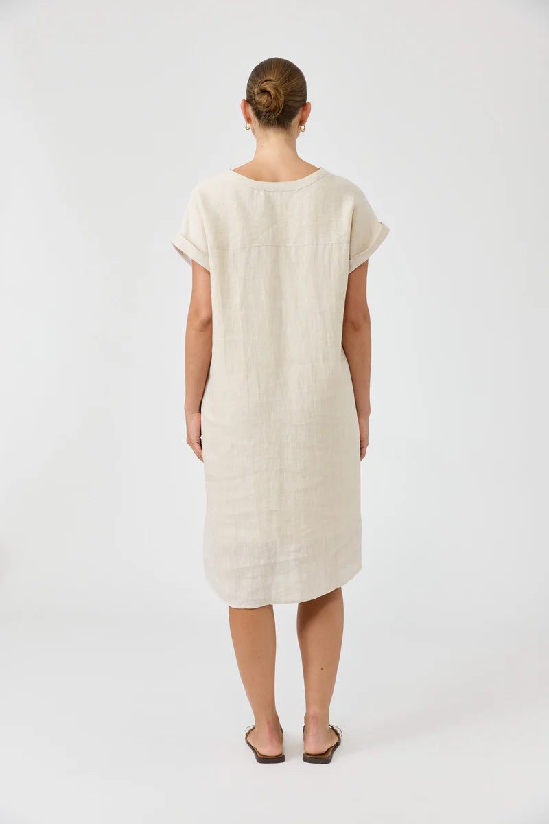 eb and ive linen dress Cameo Sojourn Stripe Linen Dress