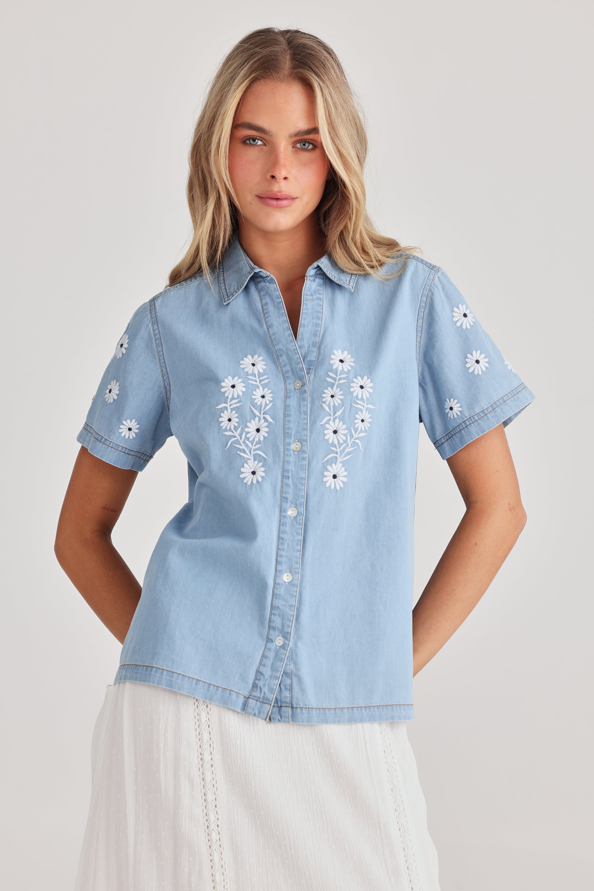 CeCe Denim Shirt - Light Denim