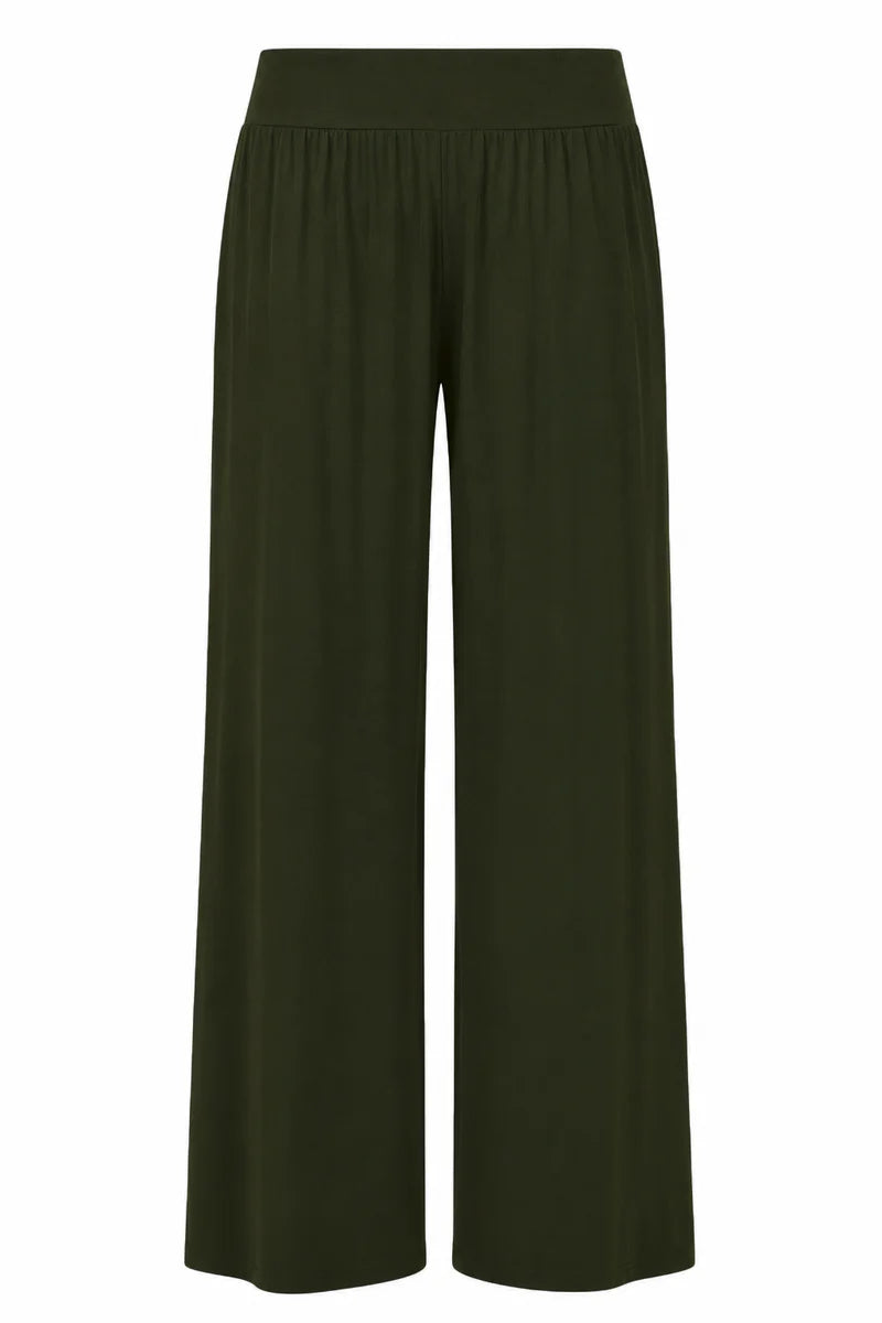 Bamboo Tilly Wide Leg Pant  - Moss
