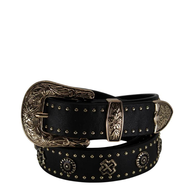 Eastwood Belt Leather - Black / Gold
