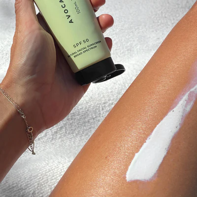 Avocado Zinc Moisturiser SPF50 All natural sun screen zinc Australian made skincare Nourish Physical Skin