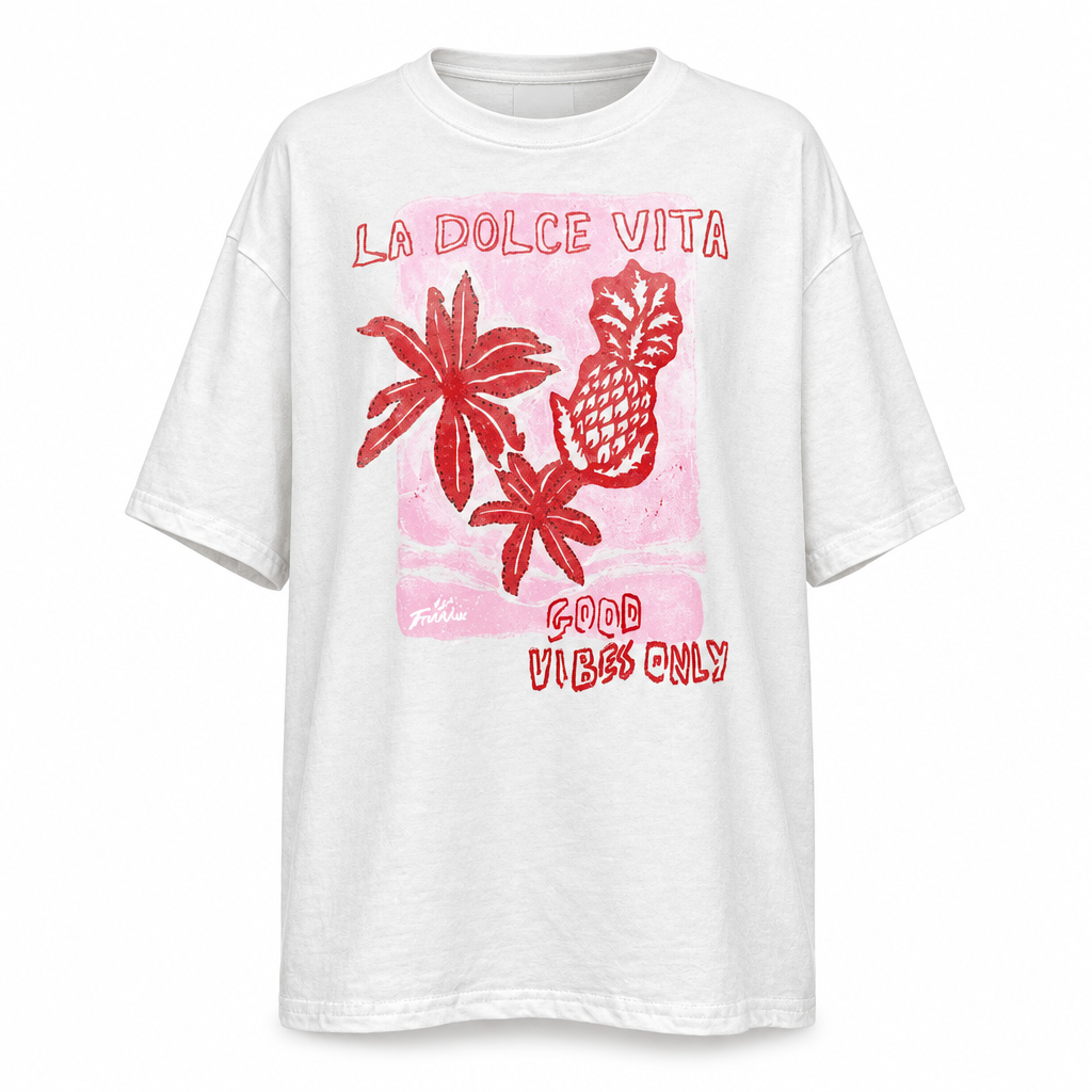 Ghost mannequin image of the La Dolce Vita tee