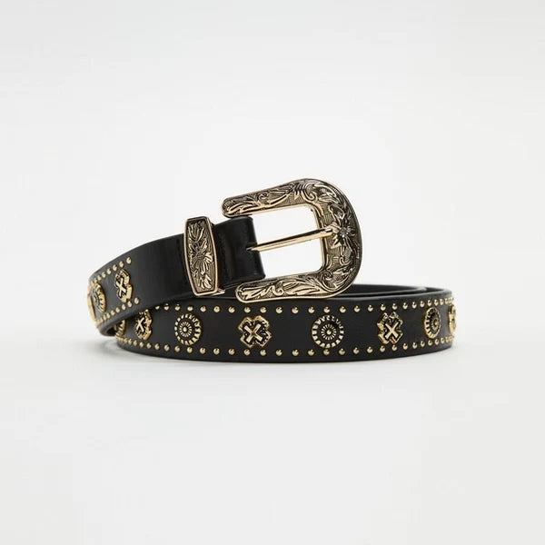 Eastwood Belt Leather - Black / Gold