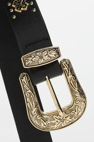 Eastwood Belt Leather - Black / Gold