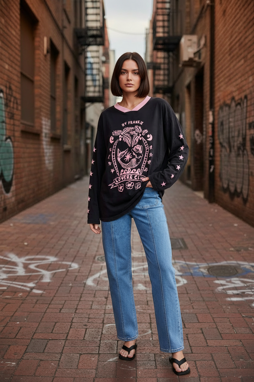 Lovers Club Tee x Cameron Jean — Brunette Bob