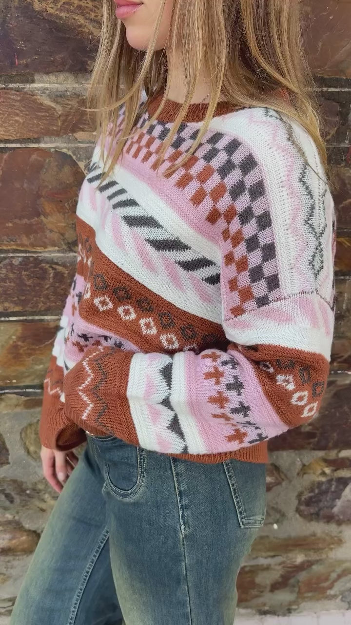 Snow Bunny Knit - Pink