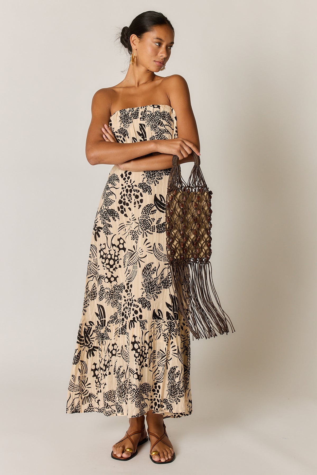 Under The Sea Strapless Maxi - Black