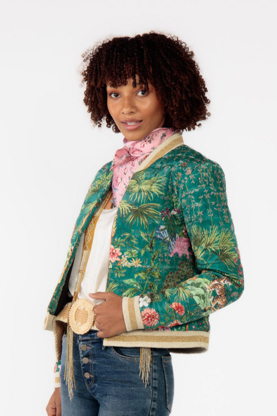 Nouveau Quilted Jacket - Emerald