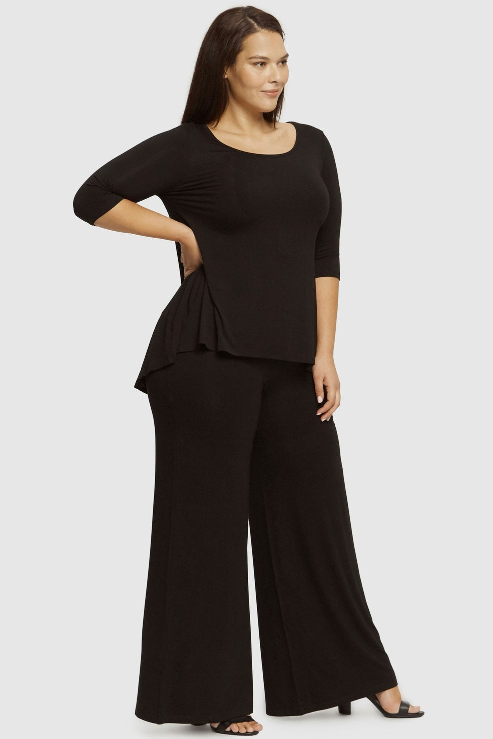 Bamboo Luxe Wide Leg Pant  - Black