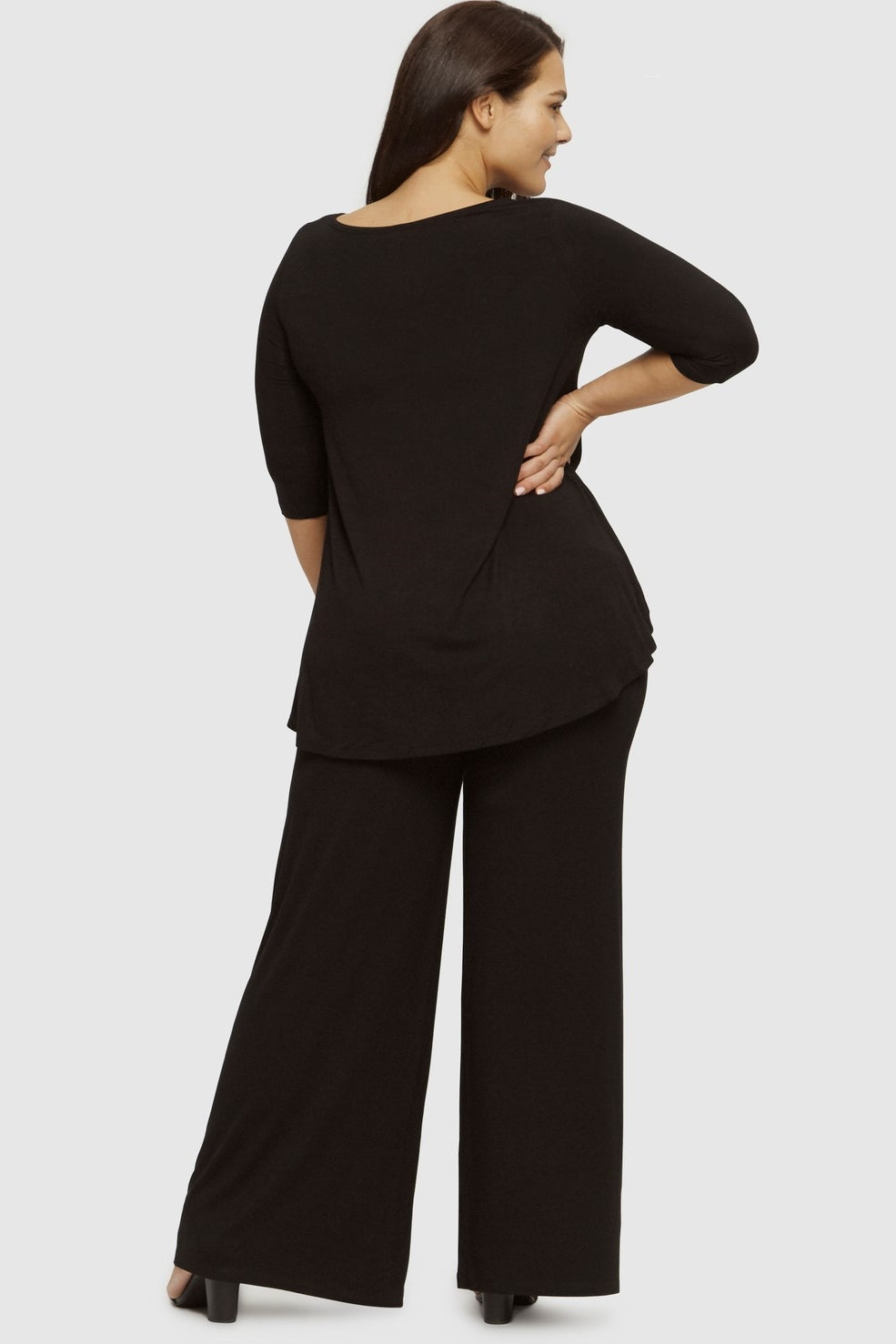Bamboo Luxe Wide Leg Pant  - Black