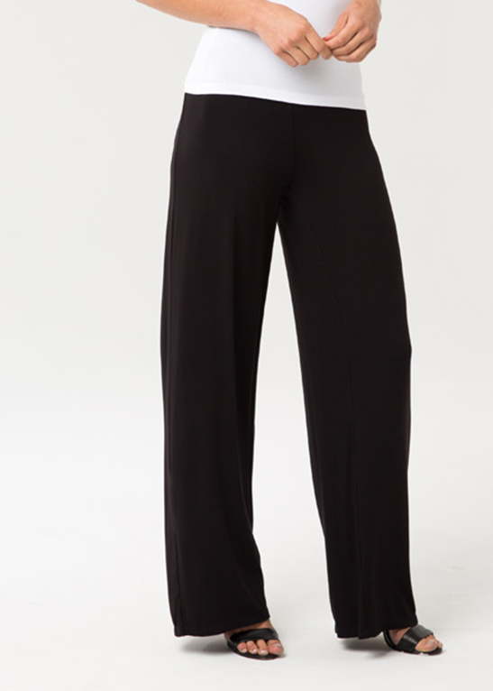 Bamboo Wide Leg Pant  - Black-Jeans / Pants-Bamboo Body-fox-and-scout.myshopify.com