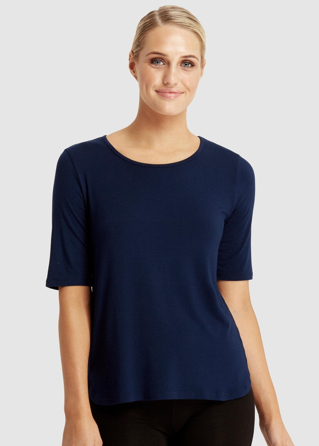 Bamboo Sophie Tee  - Navy