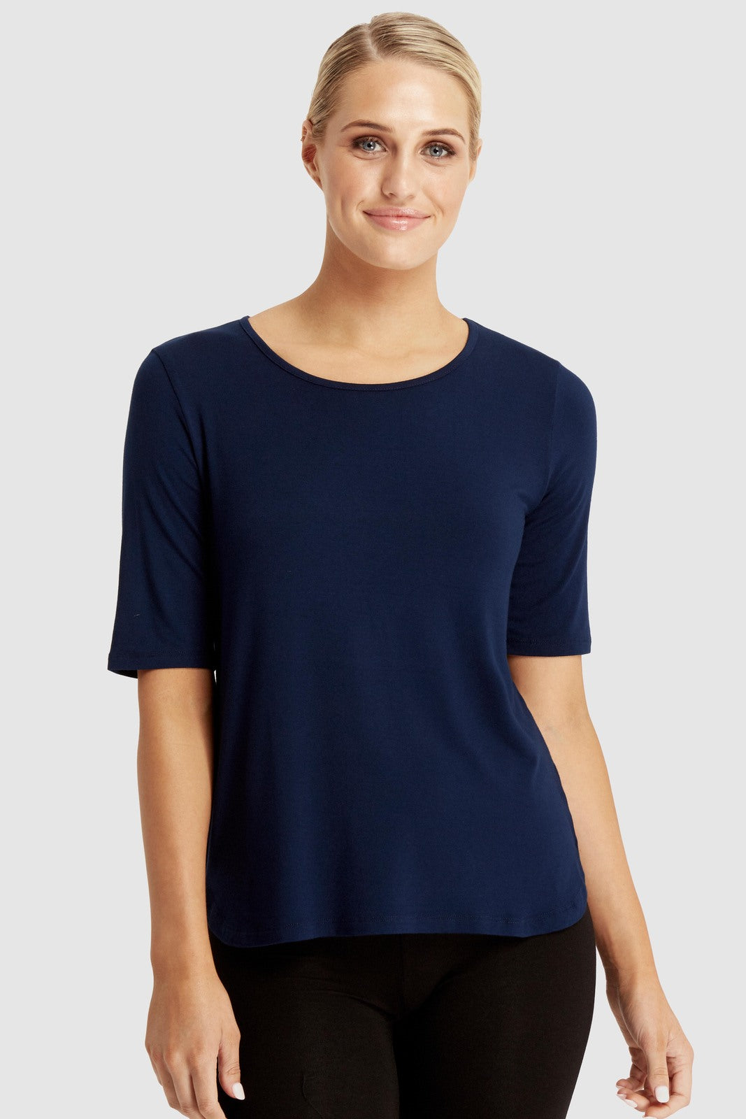 Bamboo Sophie Tee  - Navy