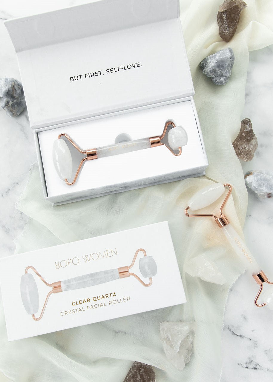 Clear Quartz Face Roller-Body-BoPo Women-fox-and-scout.myshopify.com