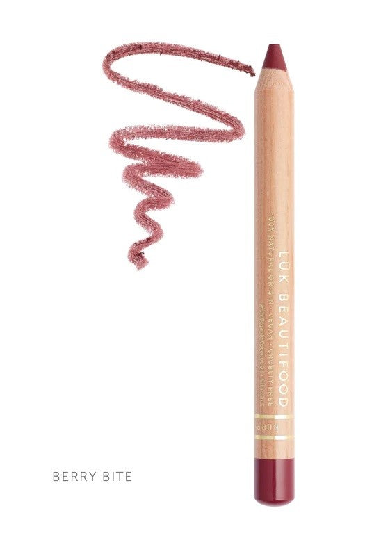 LUK Beautifood lip nourish crayon lip stain colour moisturiser bamboo crayon 100% natural skin care  berry bite edible