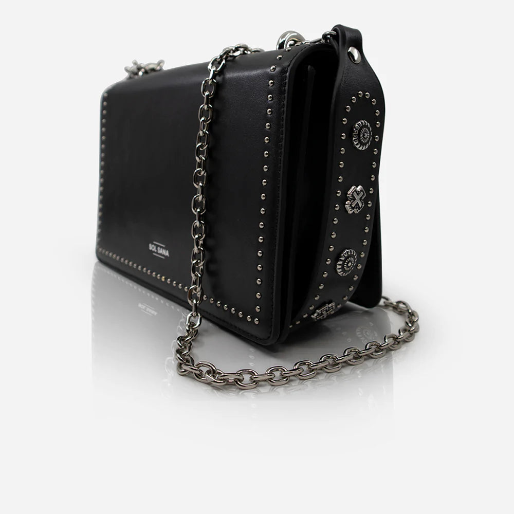 Black silver studded clearance bag