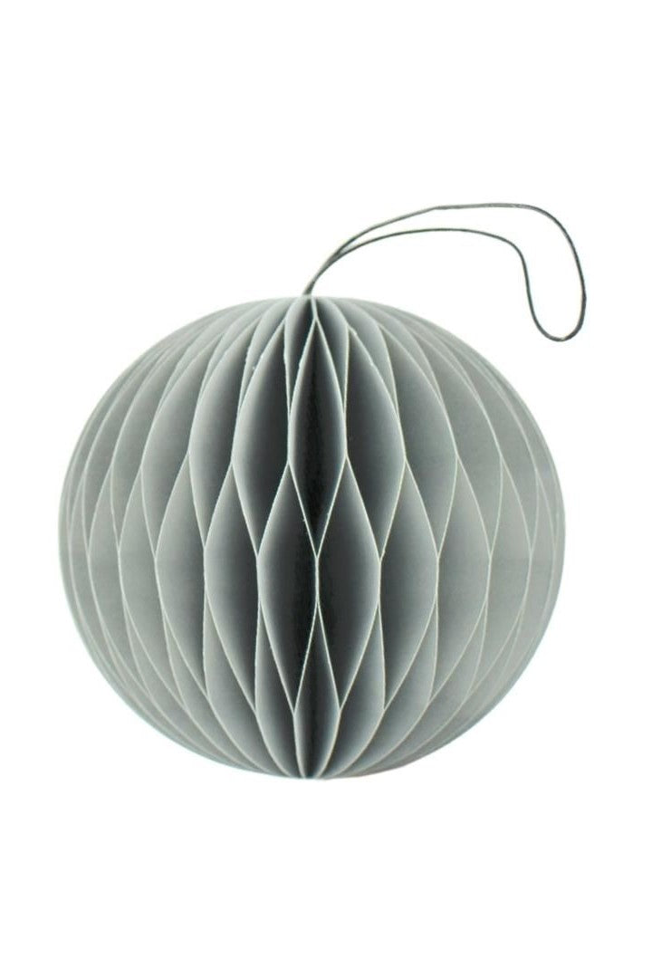 Sphere - Nordic Christmas Paper Tree Ornaments - Olive Clay & Ivory & Golden Sand