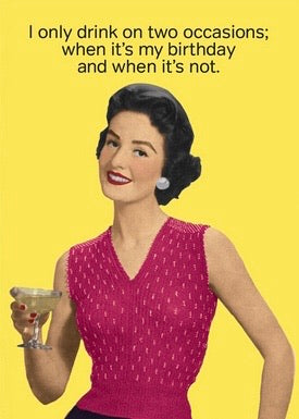 Drink On Two Occasion - Blank-Cards-Cath Tate Cards-fox-and-scout.myshopify.com