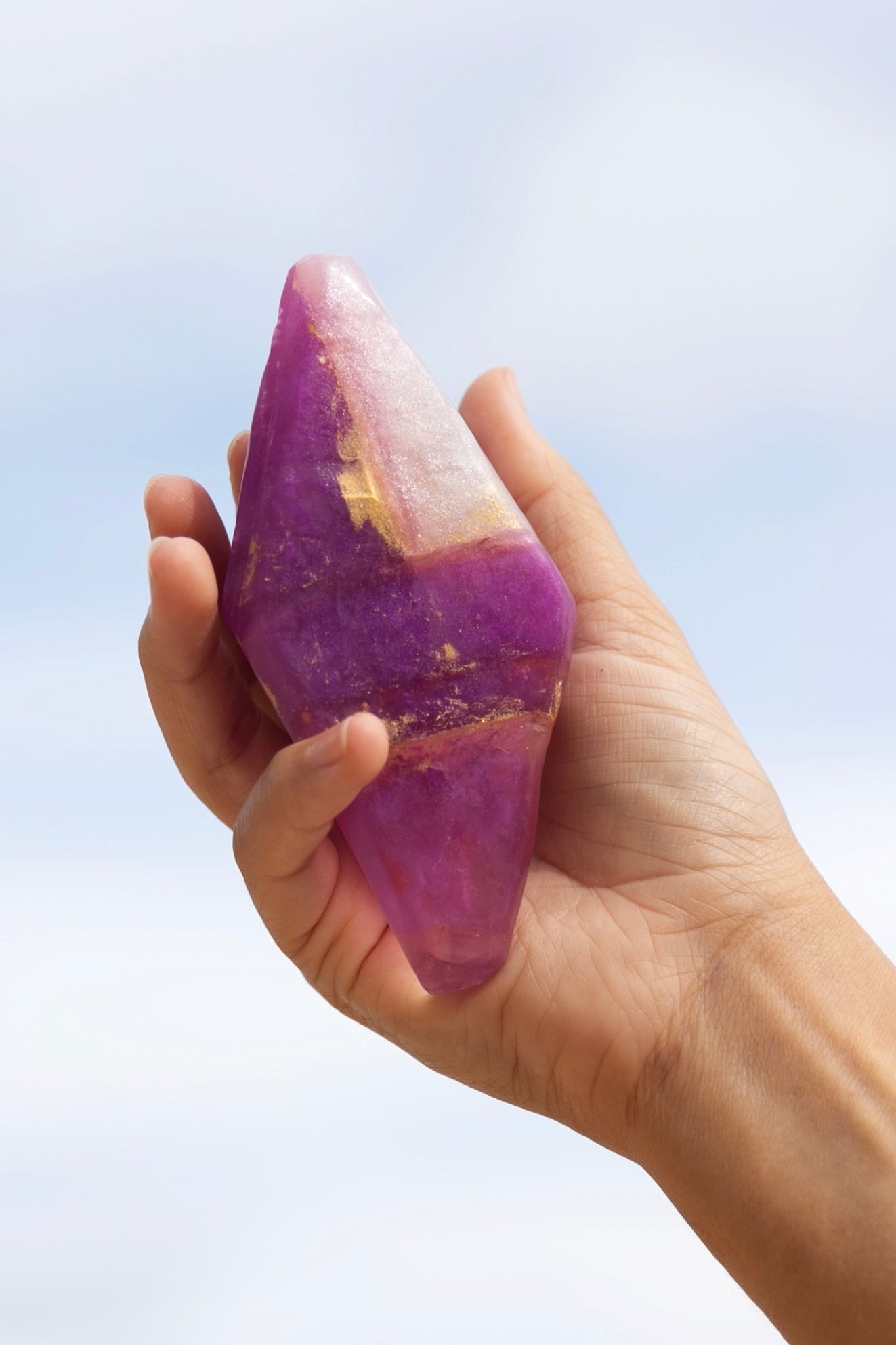 Amethyst Crystal Soap - with hidden gemstone!