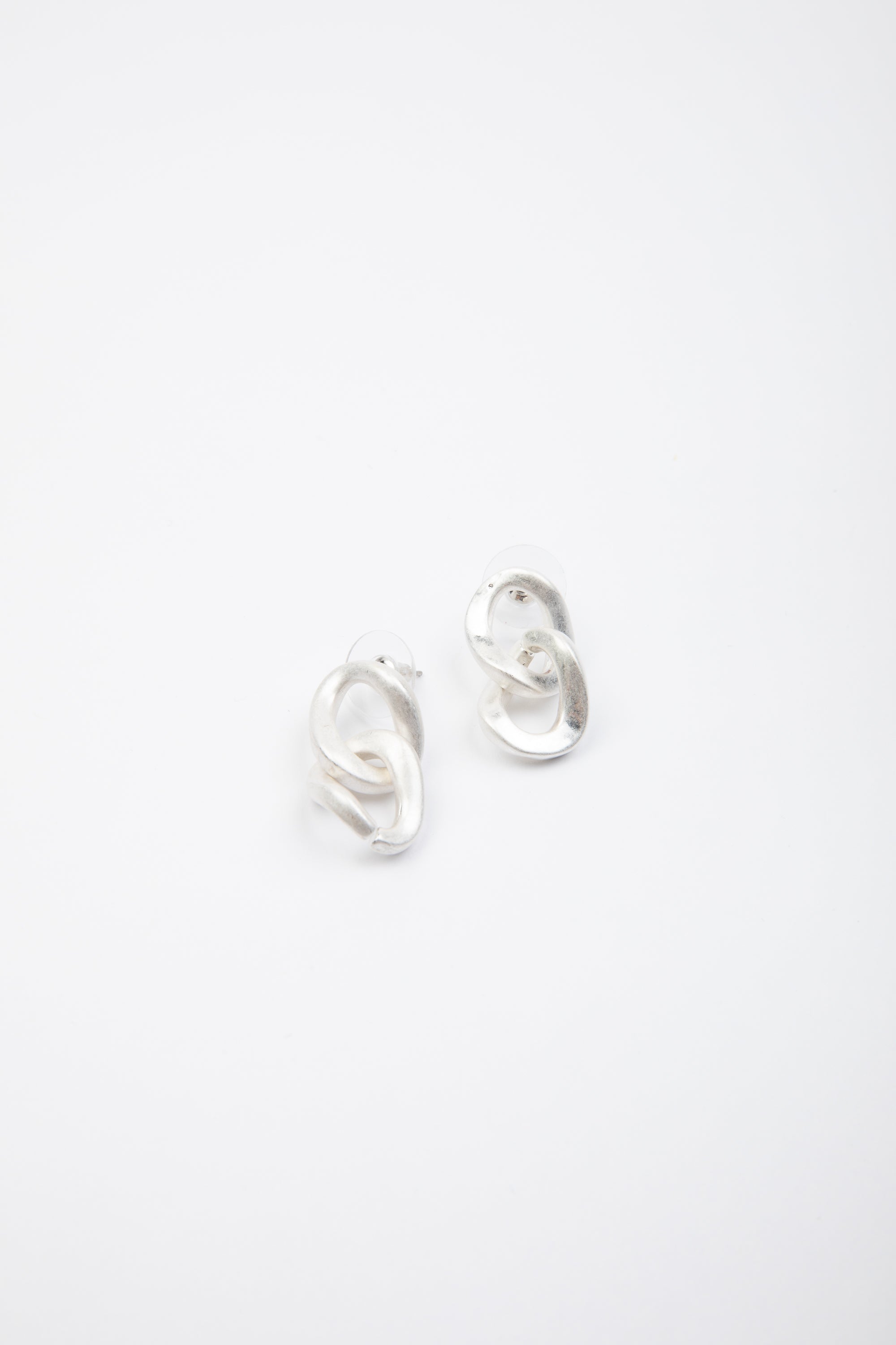 Gail Chain Link Earrings - Silver