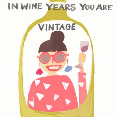 In Wine Years You Are Vintage - Blank-Cards-Soochichacha-fox-and-scout.myshopify.com