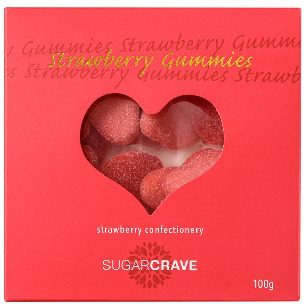 Strawberry Heart Gummies 100g